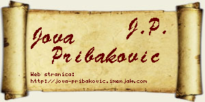 Jova Pribaković vizit kartica